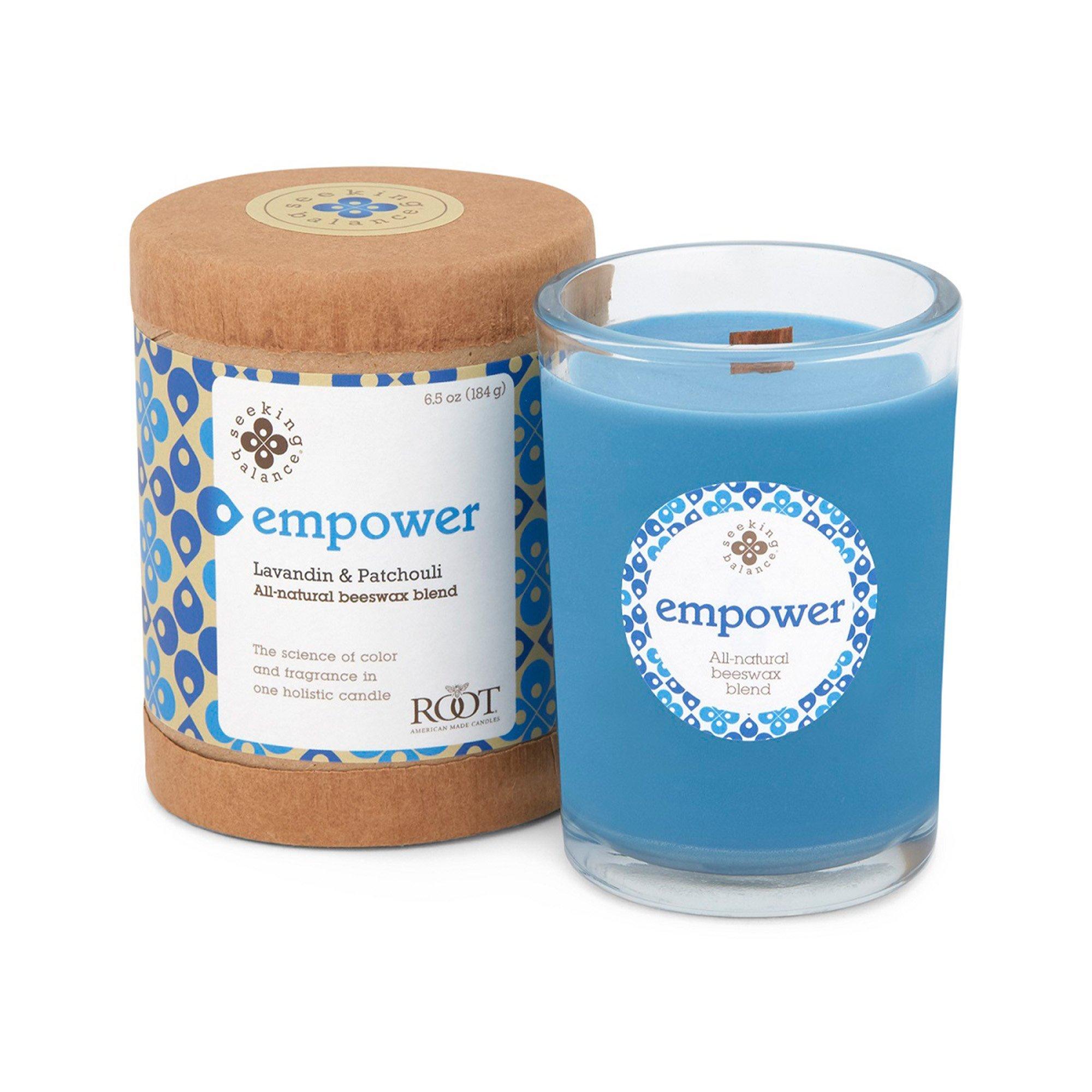 Root Candles Seeking Balance Empower - Lavandin & Patchouli Aromatherapy Candle #1