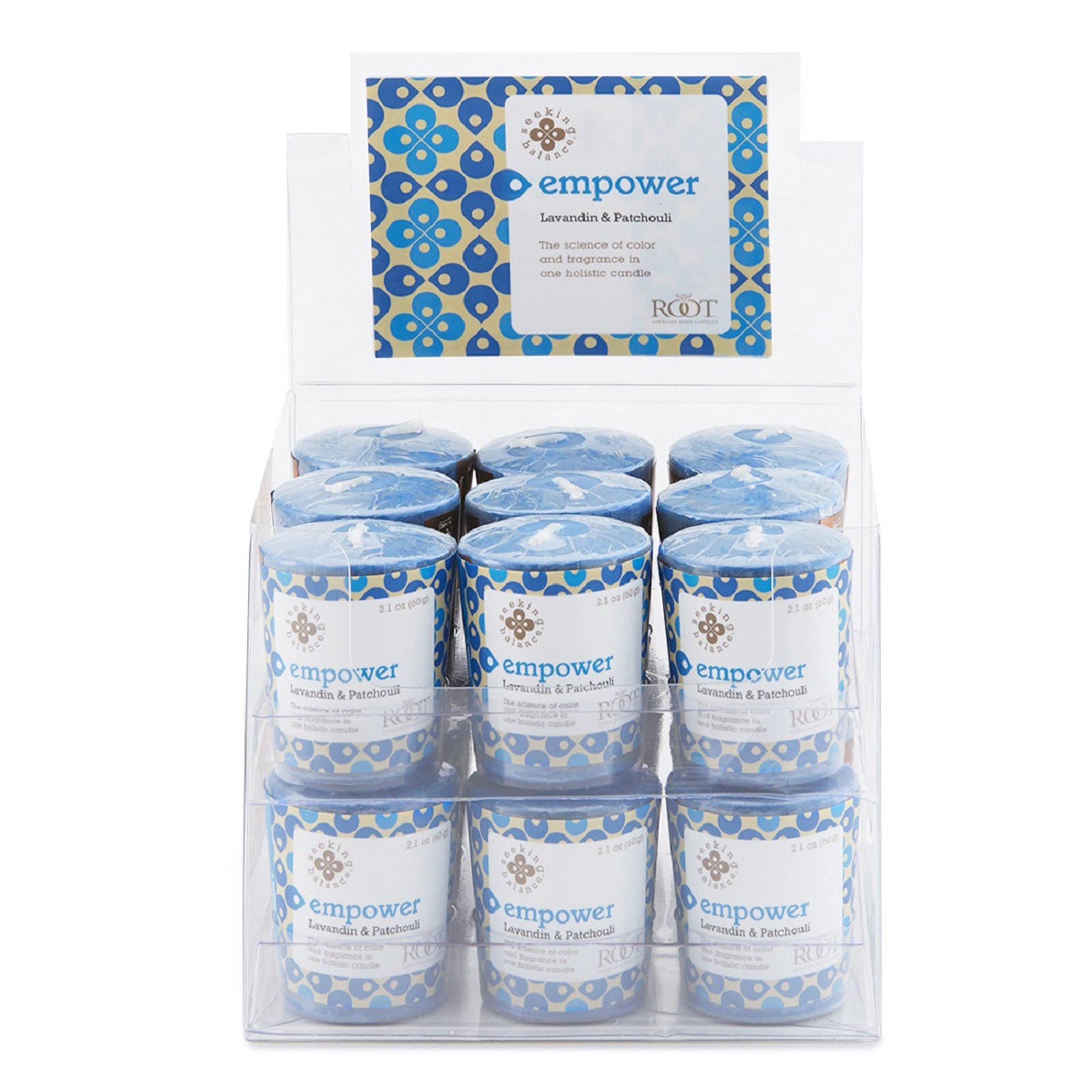 Root Candles Seeking Balance Empower - Lavandin & Patchouli Aromatherapy Candle #1