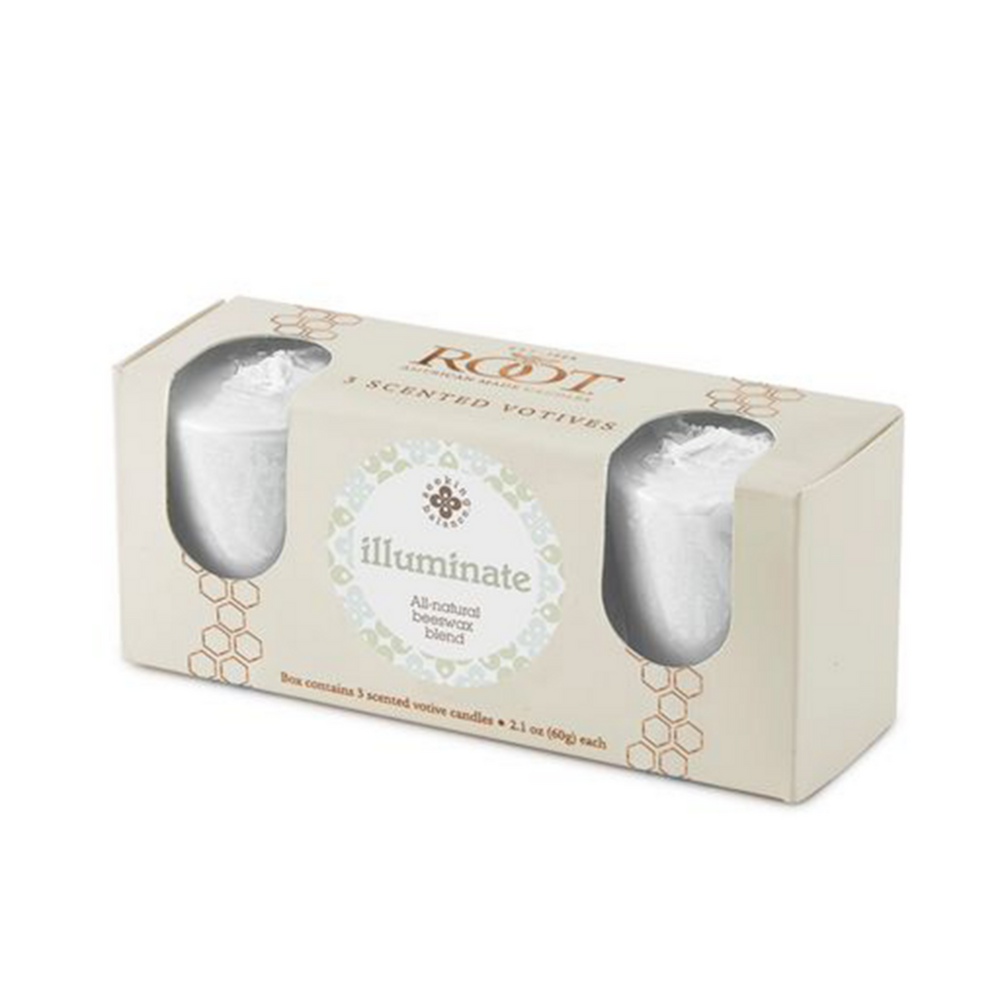 Root Candles Seeking Balance Aromatherapy Candle -Illuminate - Juniper Rosewood