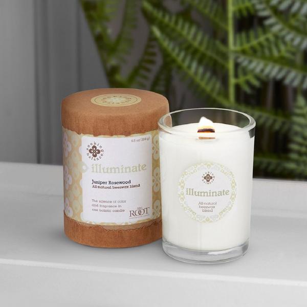 Root Candles Seeking Balance Aromatherapy Candle -Illuminate - Juniper Rosewood #2