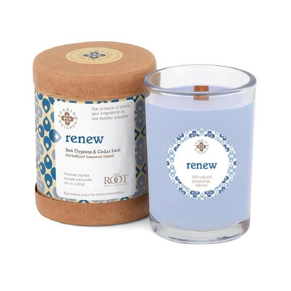 Root Candles Seeking Balance Renew - Seaside Cypress & Cedar Leaf Aromatherapy Candle #1