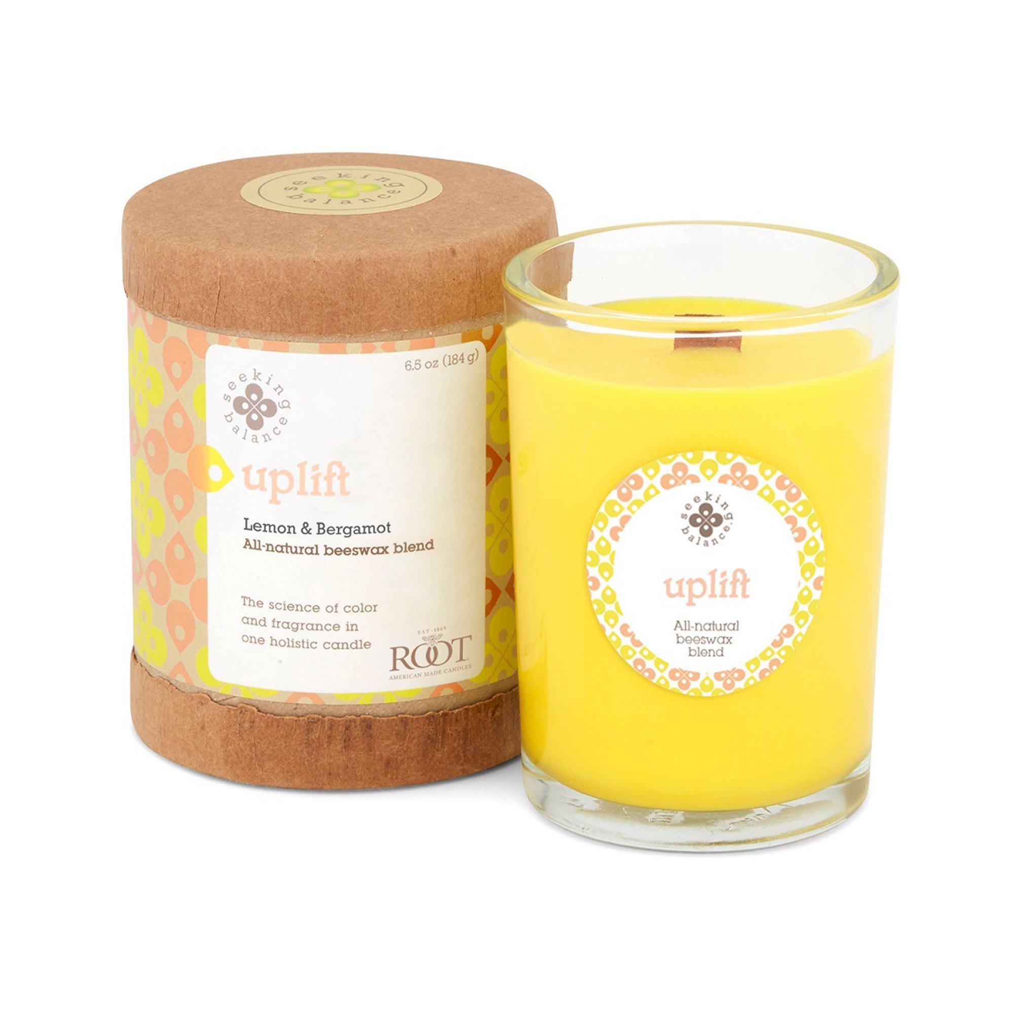 Root Candles Seeking Balance Uplift - Lemon & Bergamot Aromatherapy Candle #1