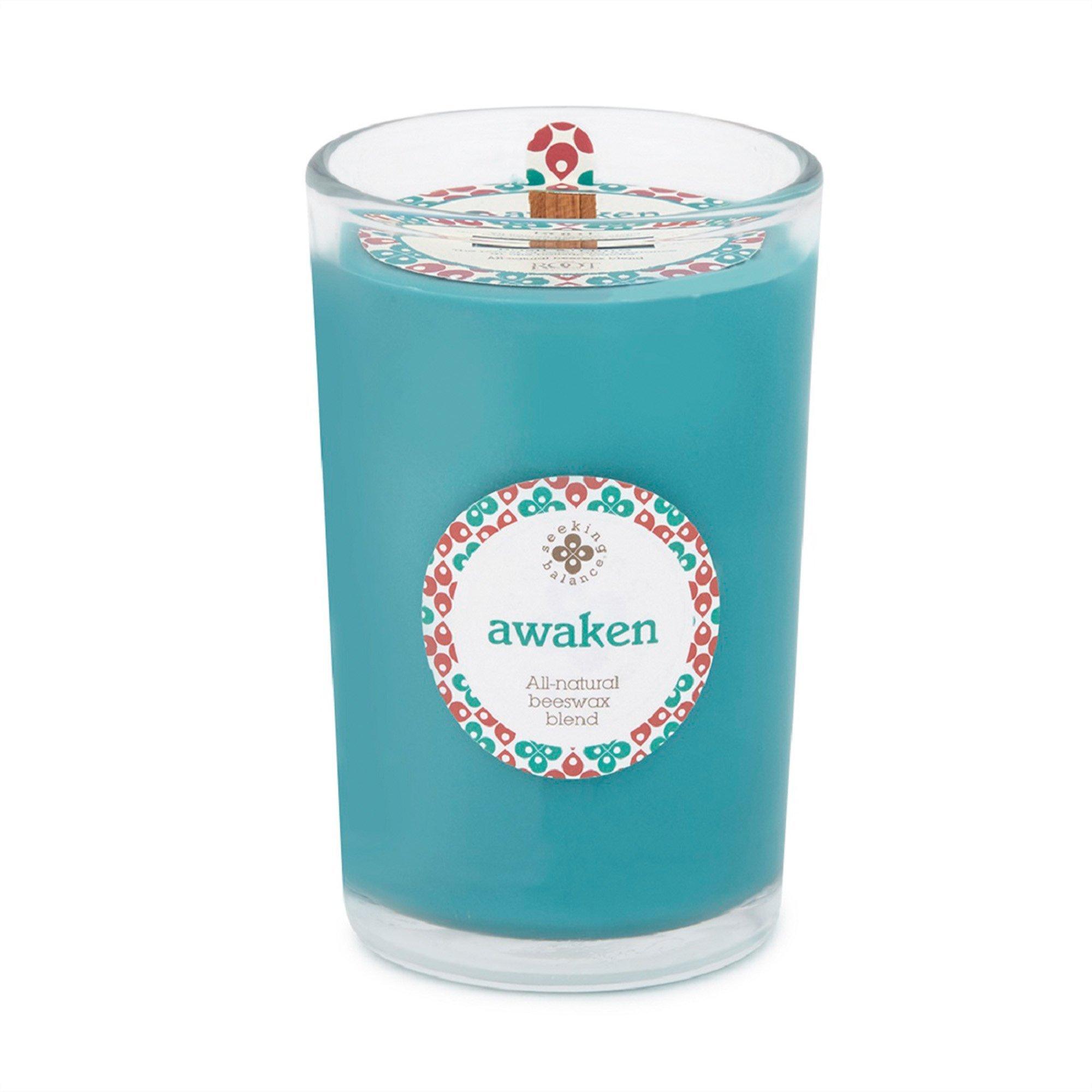 Root Candles Seeking Balance Awaken - Basil & Lime Aromatherapy Candle #1