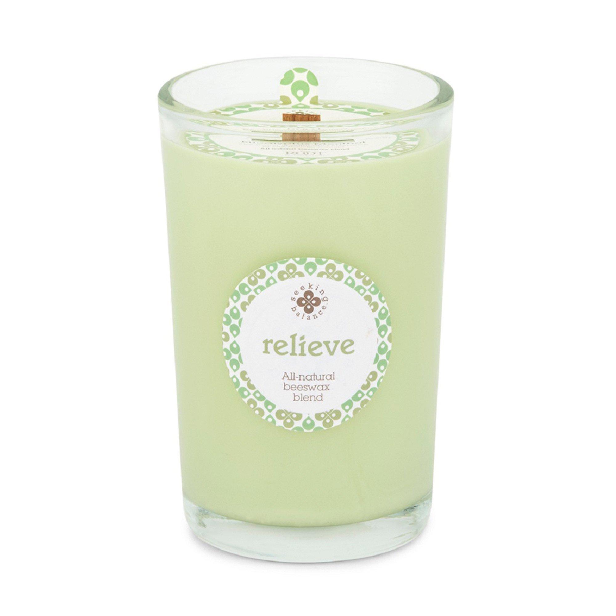 Root Candles Seeking Balance Relieve - Eucalyptus Menthol Aromatherapy Candle INTERNATIONAL SHIPPING