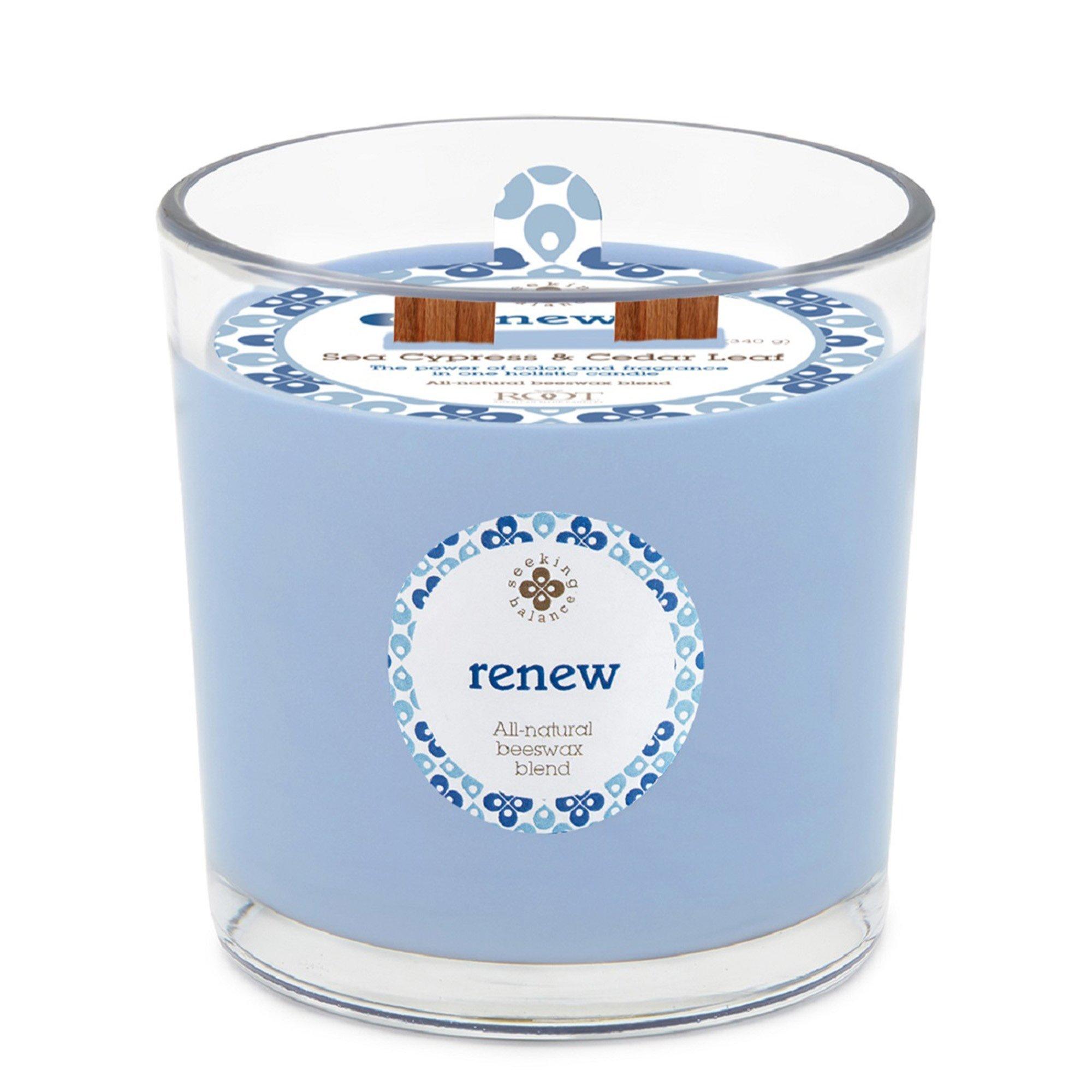 Root Candles Seeking Balance Renew - Seaside Cypress & Cedar Leaf Aromatherapy Candle #1