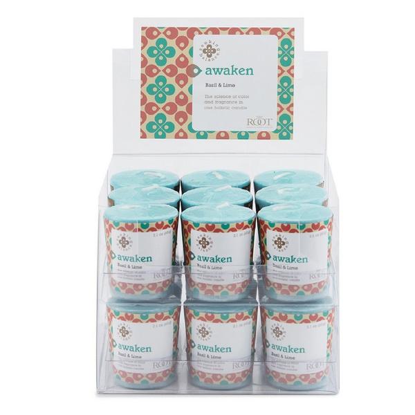 Root Candles Seeking Balance Awaken - Basil & Lime Aromatherapy Candle #1