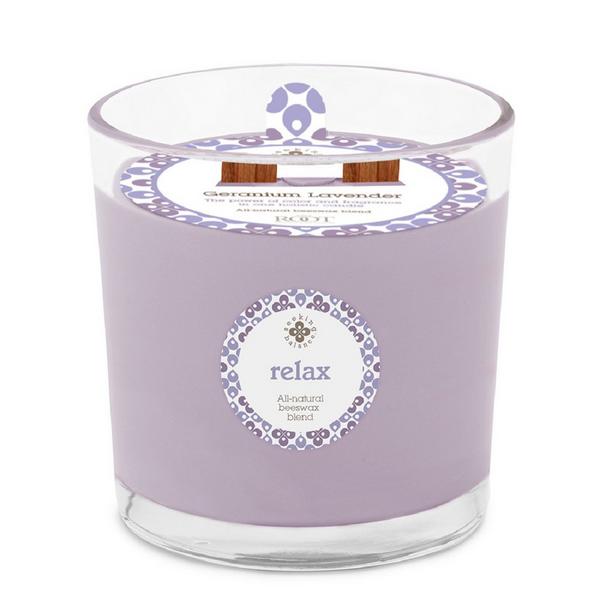 Root Candles Seeking Balance Aromatherapy Candle - Relax - Geranium Lavender #1