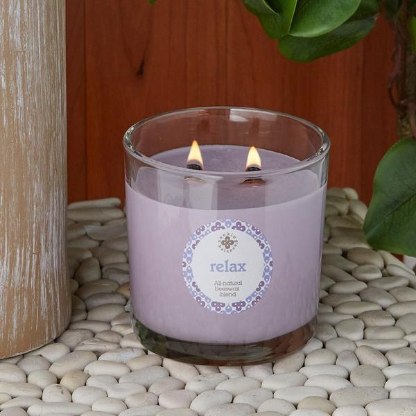 Root Candles Seeking Balance Aromatherapy Candle - Relax - Geranium Lavender #2