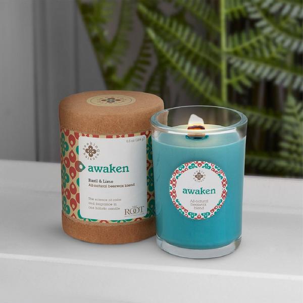 Root Candles Seeking Balance Awaken - Basil & Lime Aromatherapy Candle #2