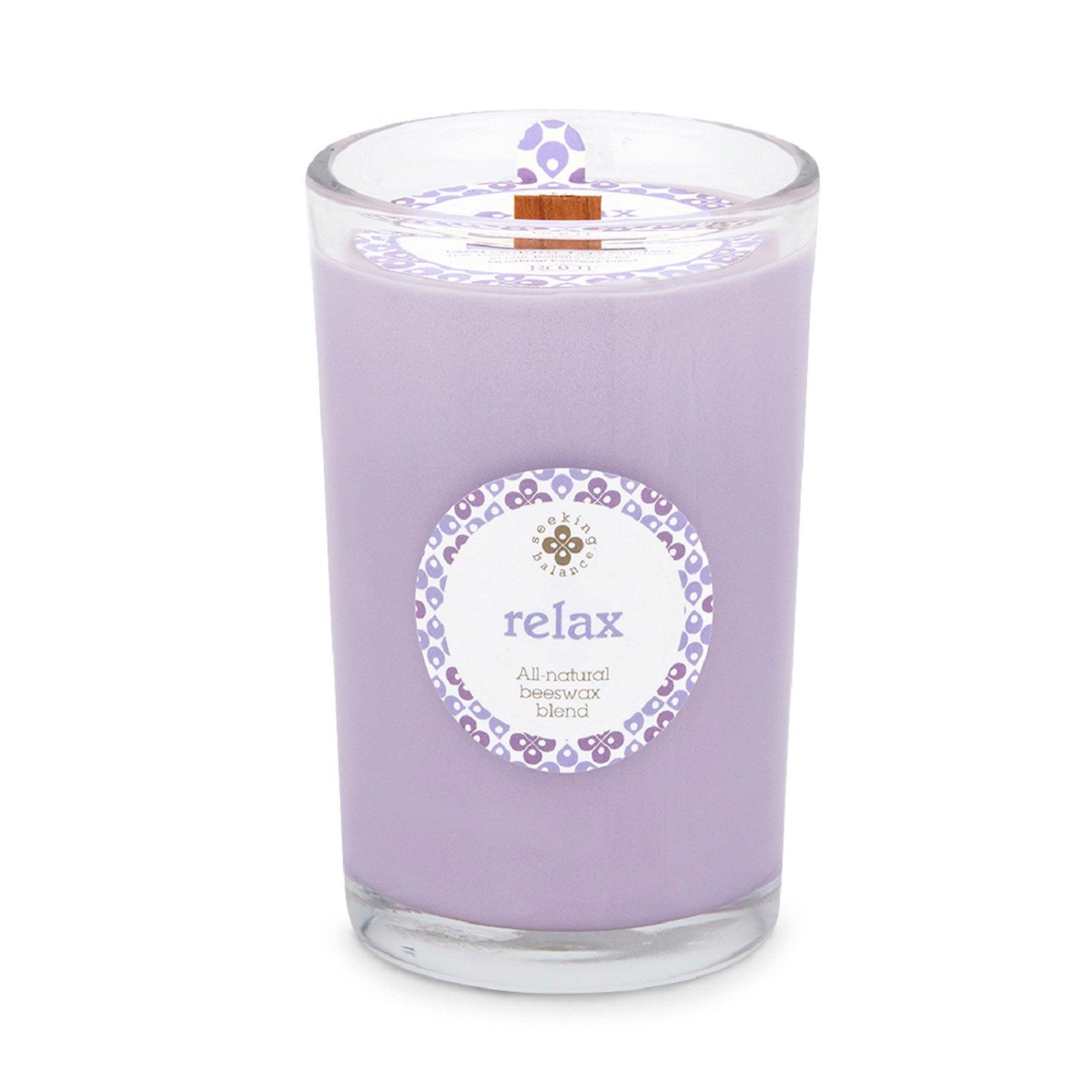 Root Candles Seeking Balance Aromatherapy Candle - Relax - Geranium Lavender #1