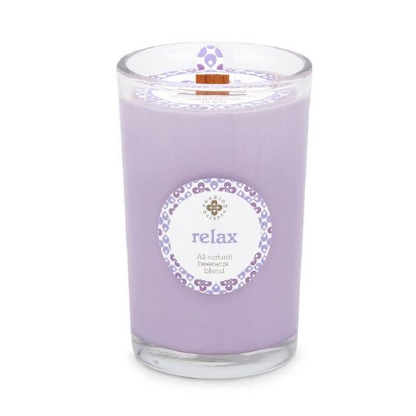 Root Candles Seeking Balance Aromatherapy Candle - Relax - Geranium Lavender #1