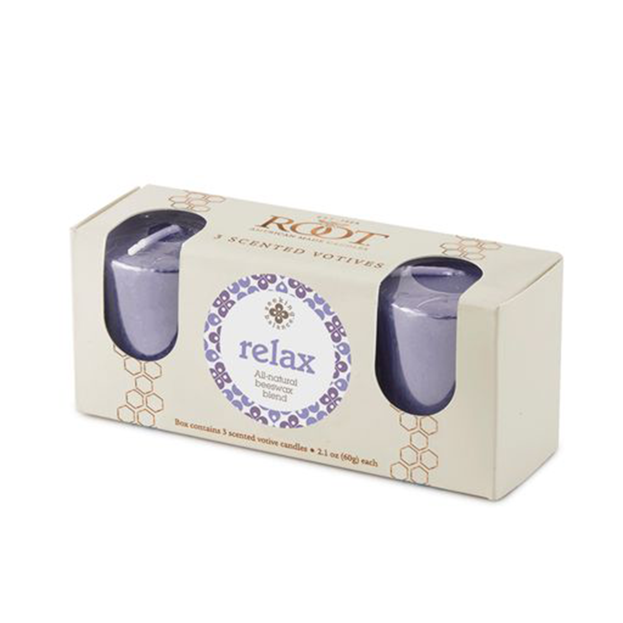 Root Candles Seeking Balance Aromatherapy Candle - Relax - Geranium Lavender #1