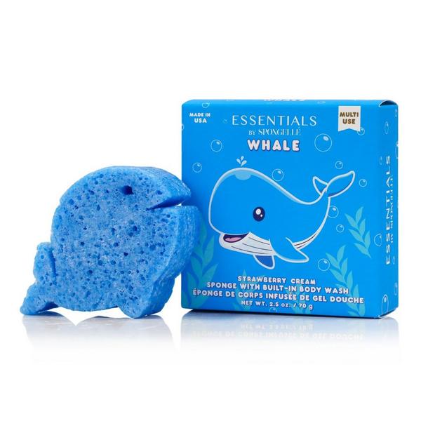 SPONGELLE Essentials Water Pals Duck & Whale Body Wash Infused Bath & Shower Loofah for Kids & Baby #3