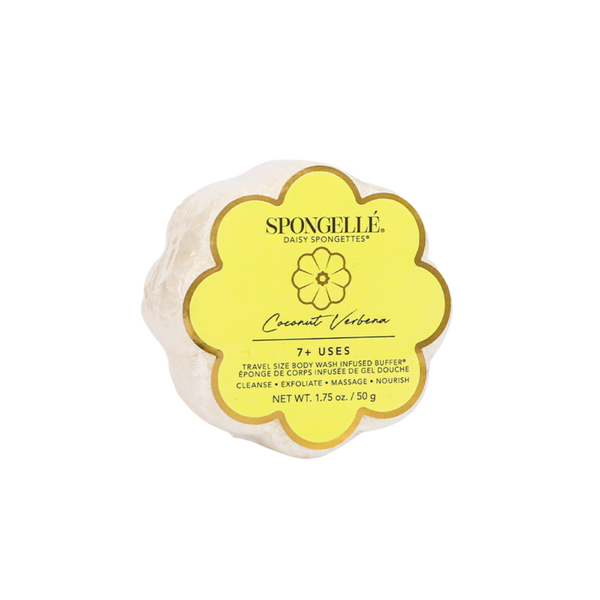 SPONGELLE Daisy Collection Flower Shaped Spongette Coconut Verbena #1