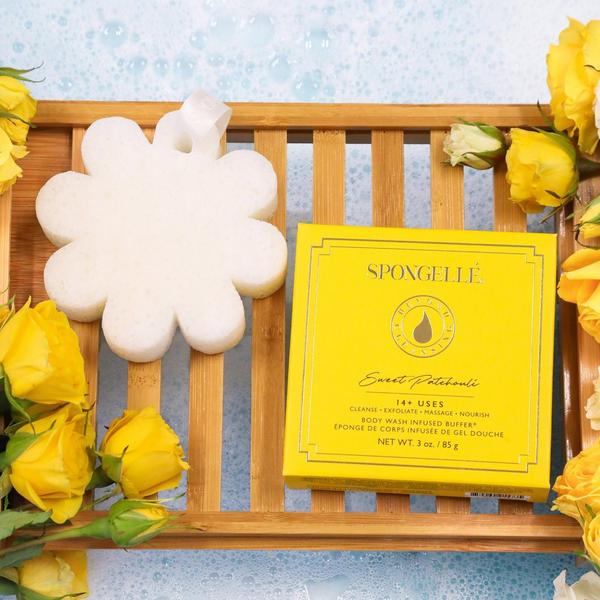 SPONGELLE Spongellé Sweet Patchouli Boxed Flower Body Buffer | Body Wash Infused Buffer #4