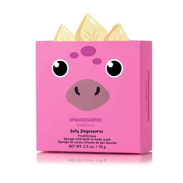 SPONGELLE Spongeasaurus Sally Stegosaurus Kids Body Wash Infused Shower Loofah Baby Essentials #2