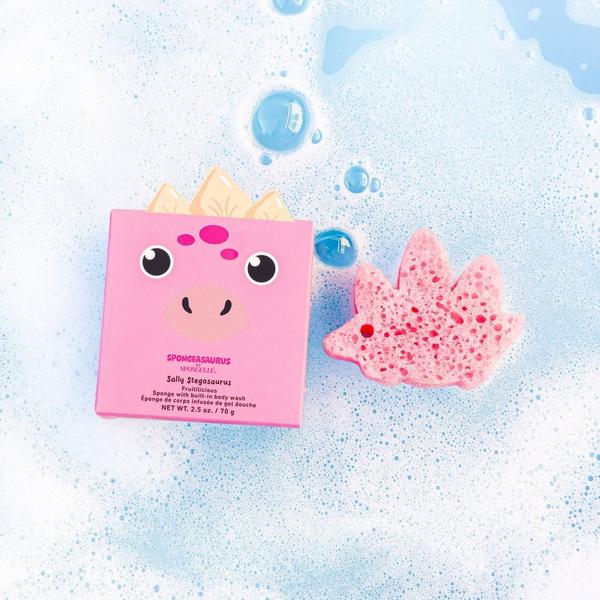 SPONGELLE Sally Stegosaurus | Spongeasaurus Dinosaur Kids Body Wash Infused Buffer #4