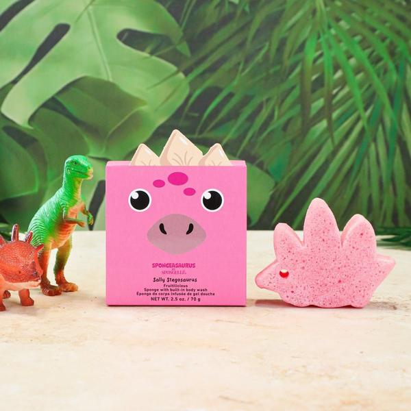 SPONGELLE Sally Stegosaurus | Spongeasaurus Dinosaur Kids Body Wash Infused Buffer #5