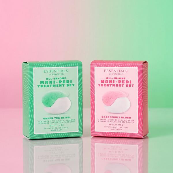 SPONGELLE Spongellé Essentials Awaken Mani-Pedi Set | Grapefruit Blush & Green Tea Bliss #8