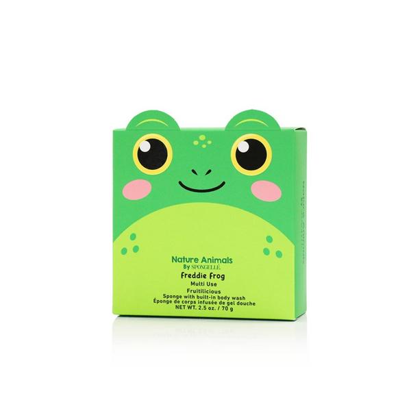 SPONGELLE Nature Animals Freddie Frog Body Wash Infused Bath & Shower Loofah for Kids & Baby #2