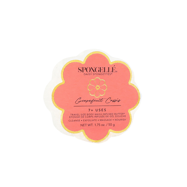 SPONGELLE Daisy Collection Flower Shaped Spongette Grapefruit Cassis #1