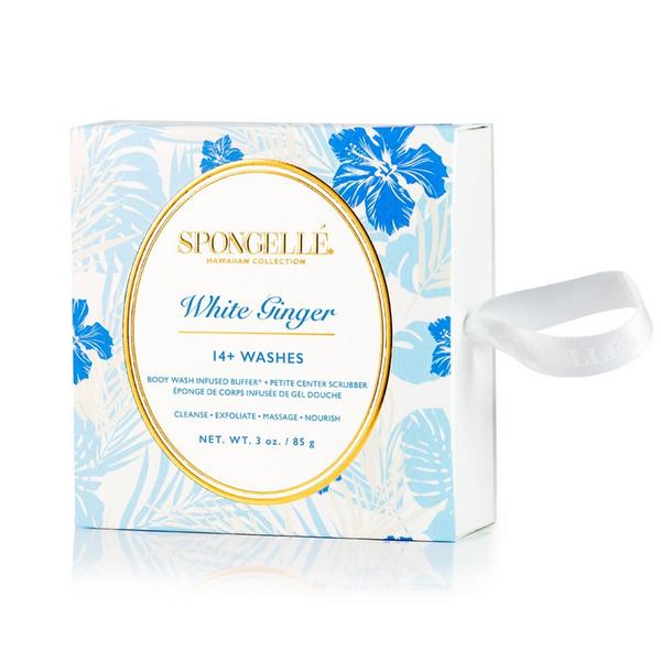 SPONGELLE Hawaiian White Ginger Bath Sponge Built-In Body Wash Shower Loofah Sponge Buffer for Women #2