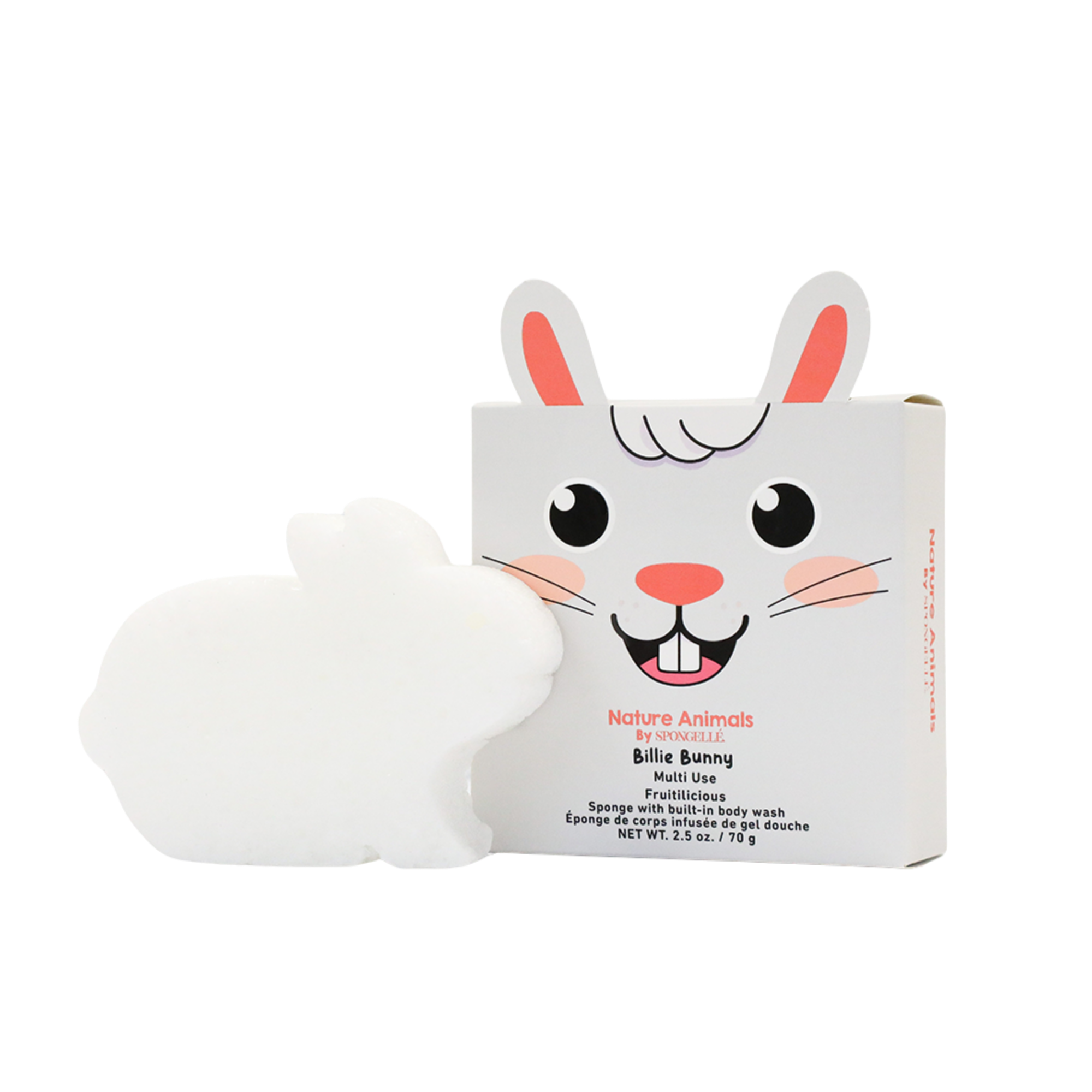 SPONGELLE Nature Animals Billie Bunny Body Wash Infused Bath & Shower Loofah for Kids & Baby #1