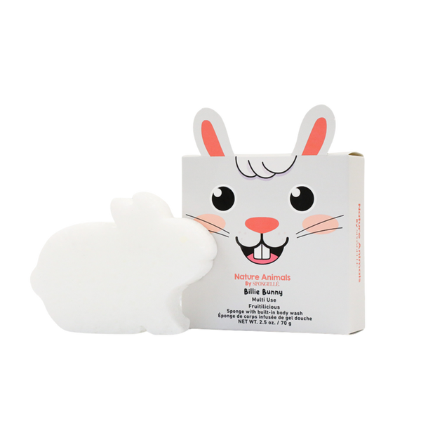 SPONGELLE Nature Animals Billie Bunny Body Wash Infused Bath & Shower Loofah for Kids & Baby #1