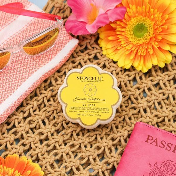 SPONGELLE Spongellé Sweet Patchouli Daisy Spongette | Travel Body Wash Infused Buffer #3