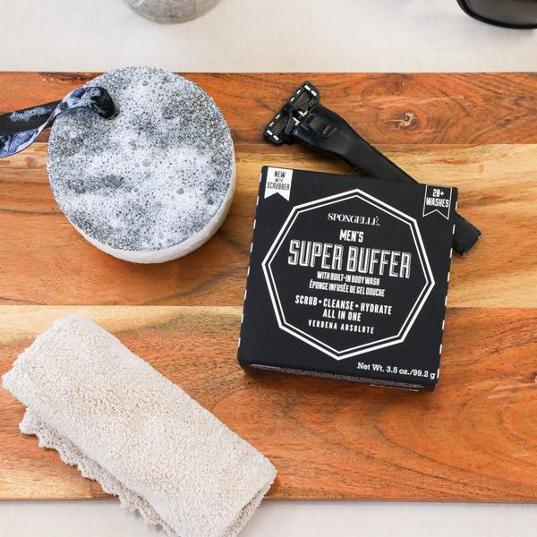 SPONGELLE Super Buffer Verbena Absolute Men's Body Buffer | Body Wash Infused Buffer #4