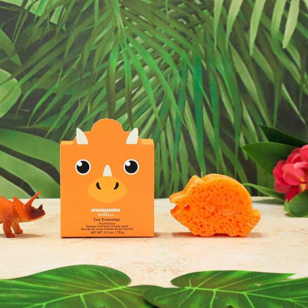 SPONGELLE Spongelle Tina Triceratops | Spongeasaurus Dinosaur Kids Body Wash Infused Buffer #5