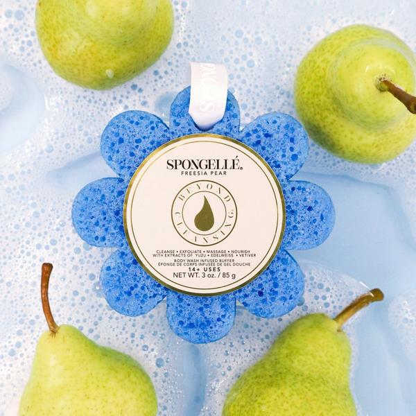 SPONGELLE Freesia Pear Wild Flower Body Buffer | Body Wash Infused Buffer #3