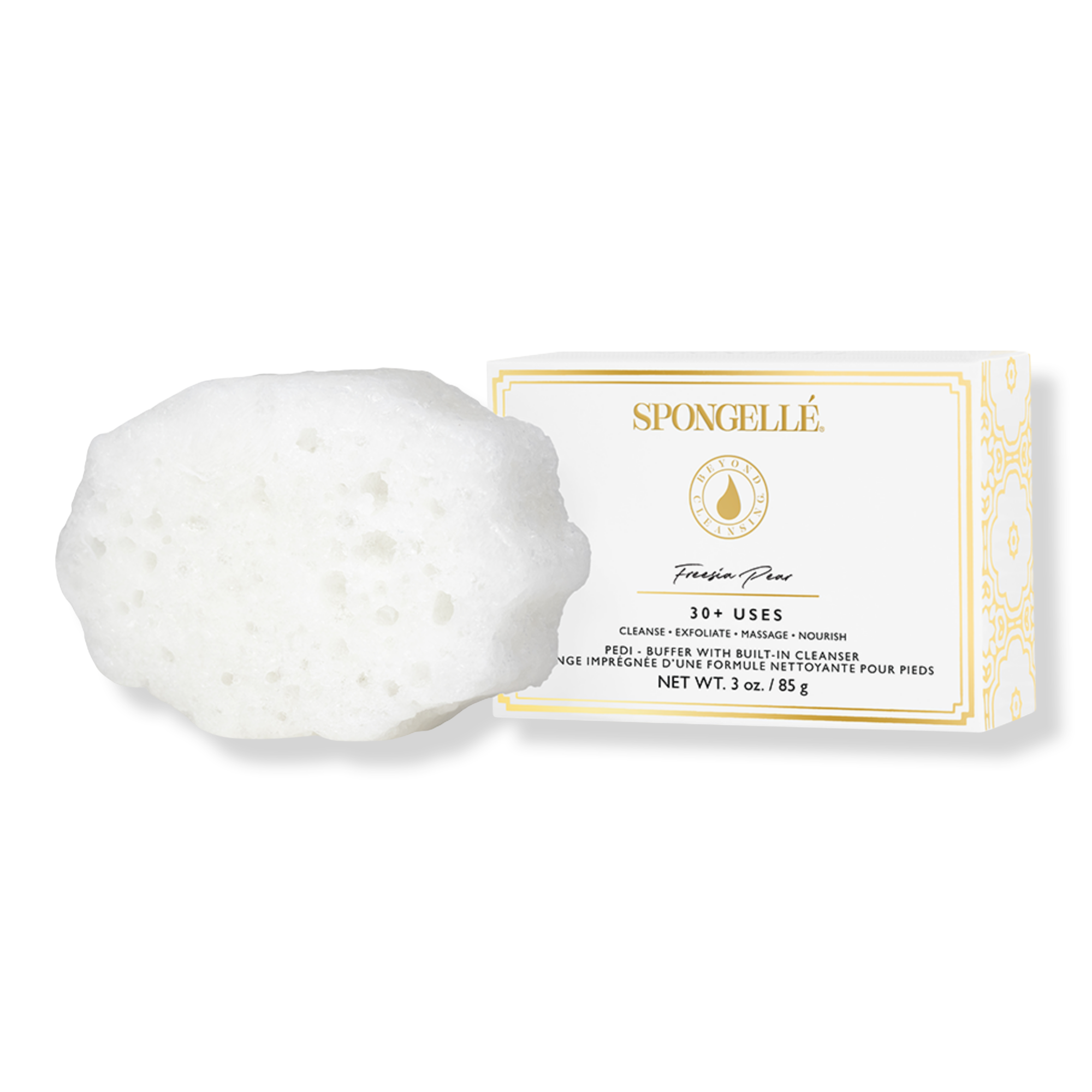 SPONGELLE Spongellé Freesia Pear Pedi Buffer | Exfoliating Foot Scrub | 30+ Uses #1