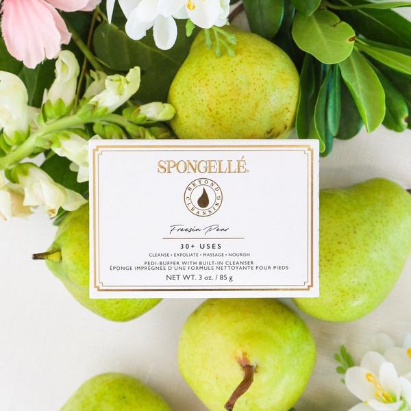 SPONGELLE Freesia Pear Pedi Buffer | Exfoliating Foot Scrub | 30+ Uses #4