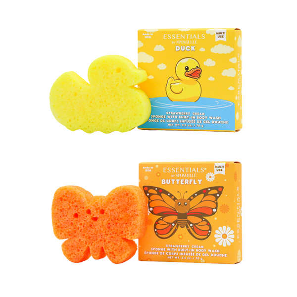 SPONGELLE Essentials by Spongelle Flutter Pals - Duck & Butterfly #1