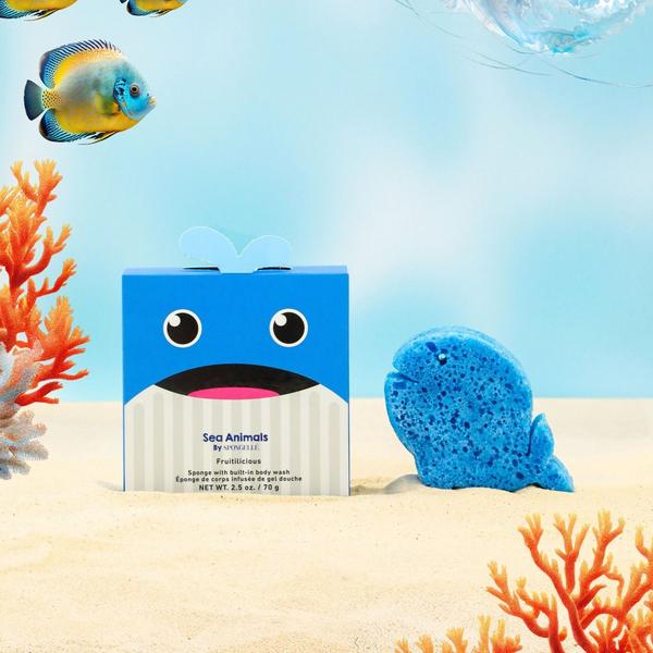 SPONGELLE Walter Whale Sea Animals Body Buffer | Kids Body Wash Infused Buffer #5