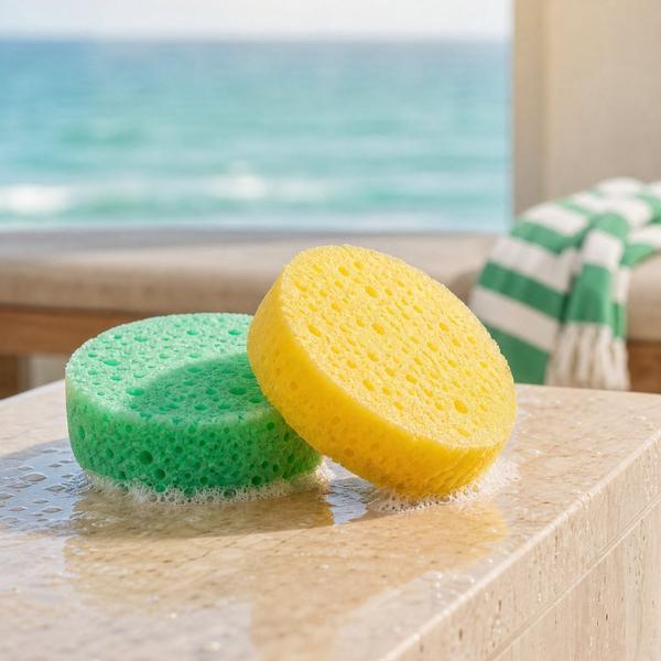 SPONGELLE Spongellé Essentials Coconut & Verbena Tropical Bundle | Body Wash Infused Buffers #5