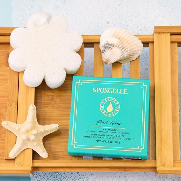 SPONGELLE Spongellé Beach Grass Boxed Flower Body Buffer | Body Wash Infused Buffer #4