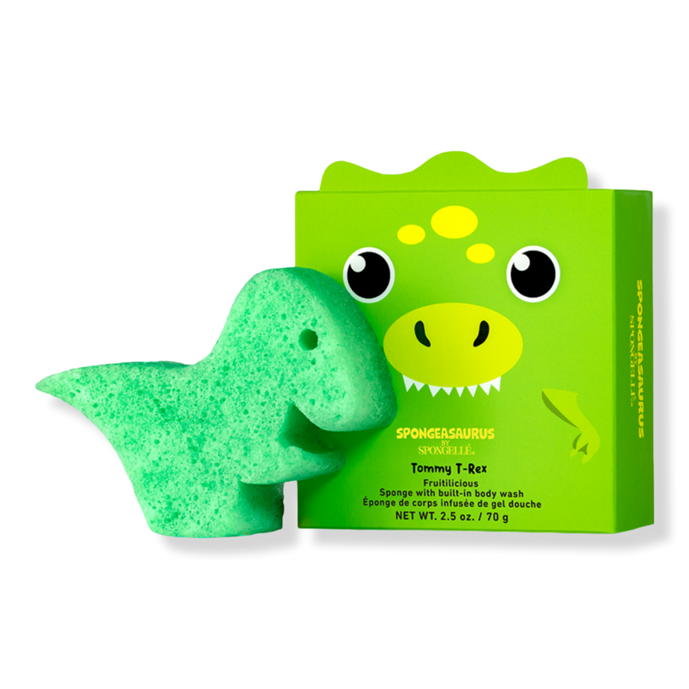 SPONGELLE Tommy T-Rex | Spongeasaurus Dinosaur Kids Body Wash Infused Buffer