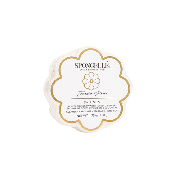 SPONGELLE Daisy Collection Flower Shaped Spongette Freesia Pear #1