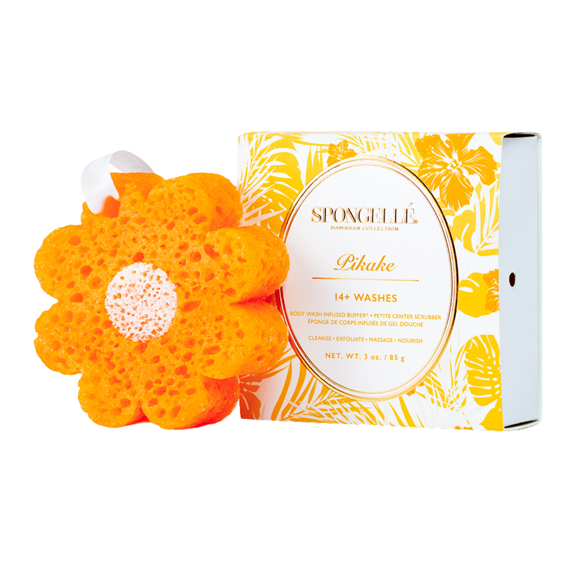 SPONGELLE Hawaiian Pikake Bath Sponge Built-In Body Wash Shower Loofah Sponge Buffer for Women #1