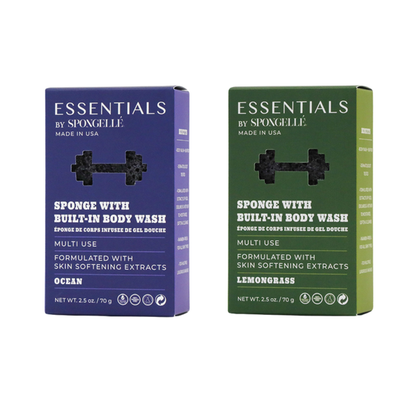 SPONGELLE Essentials by Spongelle Men's Clean Bundle - Ocean & Lemongrass #1