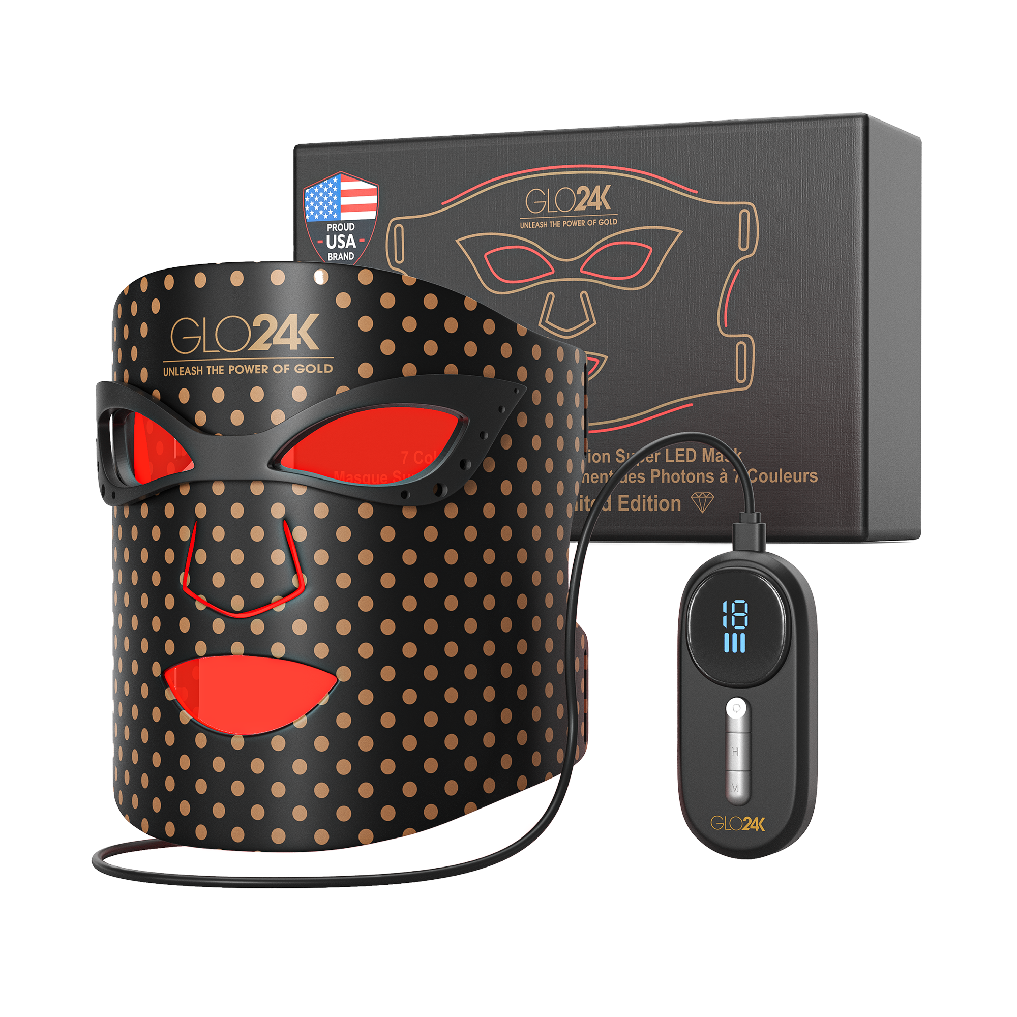 Glo24k 7 Color LED Photon Rejuvenation Super Mask #1