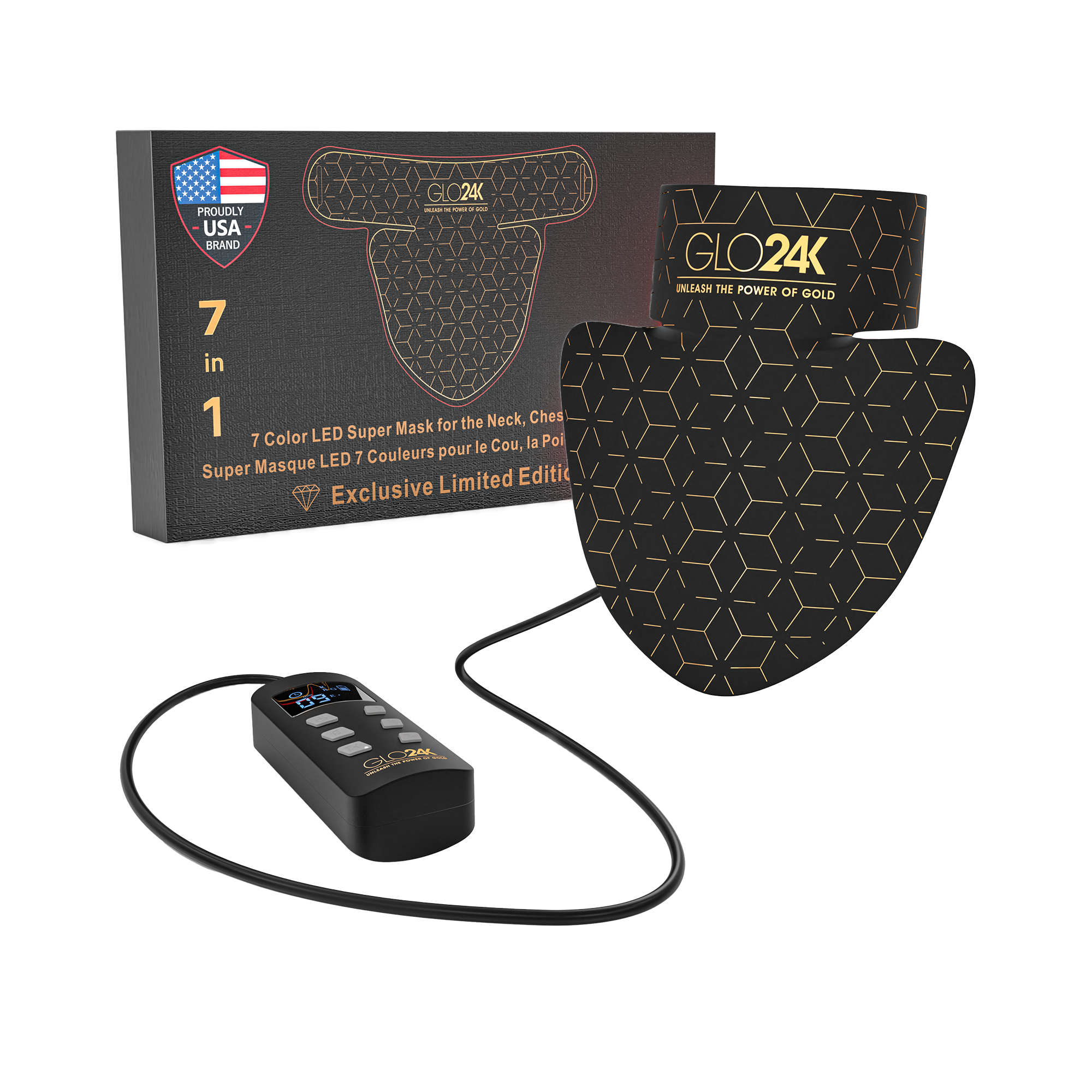 Glo24k 7 Color LED Super Mask for the Neck, Chest & Décolleté #1