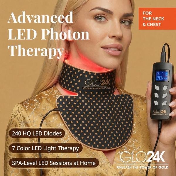 Glo24k 7 Color LED Super Mask for the Neck, Chest & Décolleté #6