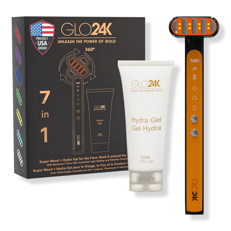 Glo24k - 7 Color LED Super Wand + Hydra Gel | Ulta Beauty