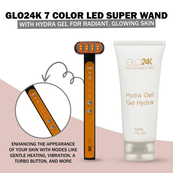 Glo24k 7 Color LED Super Wand + Hydra Gel #3