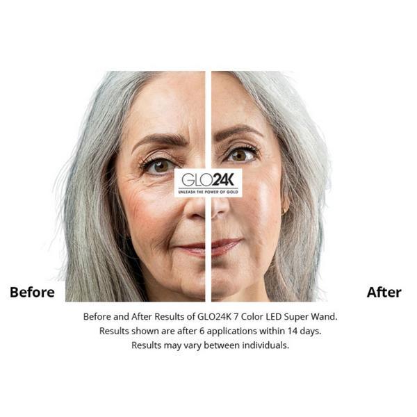 Glo24k 7 Color LED Super Wand + Hydra Gel #5