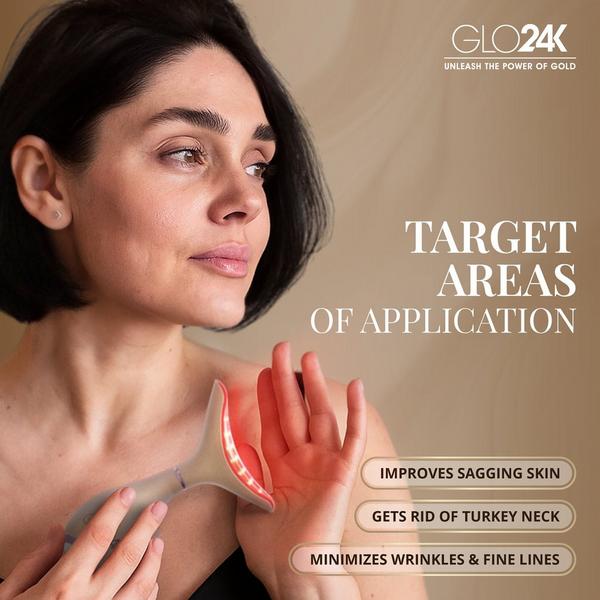 Glo24k Limited Edition 7 Color LED Neck and Face Beauty Device #3