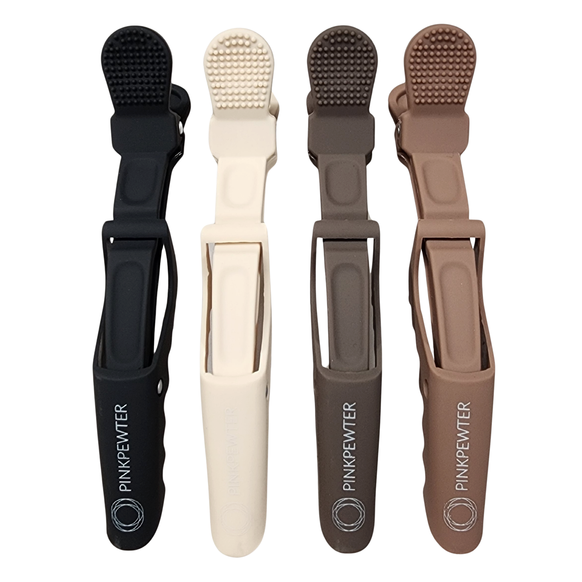 Pink Pewter Professional Crocodile Grip No-Slip Sectioning Clips #1